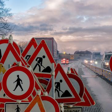 Baustelle Autobahn Miniaturbild